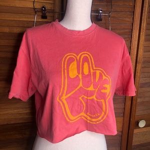 ‼️SOLD‼️ NWOT Summer "Love" Cropped Top